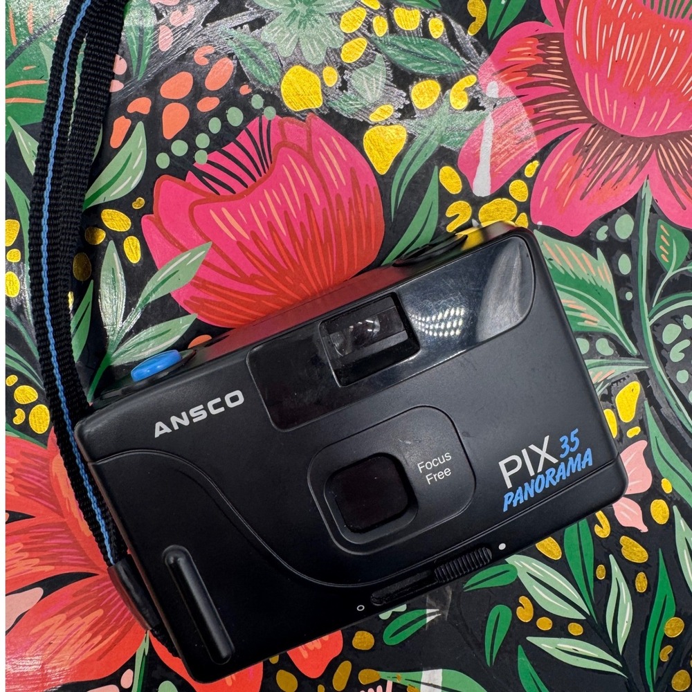 Ansco Pix 35 Panorama 35mm Film Camera Focus Free Black Point and Shoot